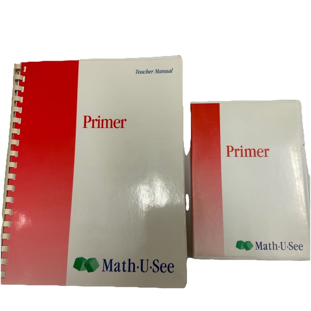 Math U See Primer Teacher Manual + DVD Set Homeschool Curriculum Kindergarten VG